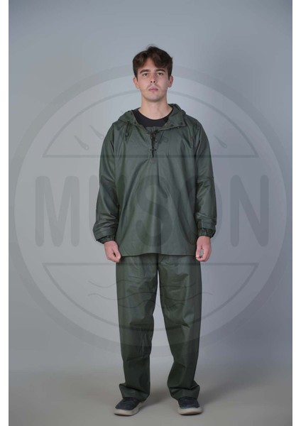 Su Geçirmez Yağmurluk Takımı – Haki | Outdoor Ceket + Pantolon | Rüzgar ve Yağmur Geçirmez | Hafif, Dayanıklı, Lastikli Bel | Trekking, Kamp, Balıkçılık Için Ideal fiyatları