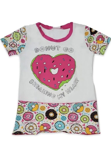 Kız Çocuk Donut Desenli Renkli Pijama Takımı fiyatları