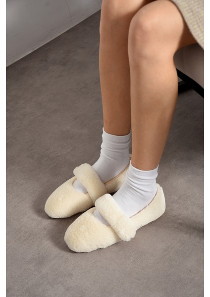 Ultra Yumuşak Peluş Kadın Ev Babeti Ses Yapmaz Hafif Taban Panduf