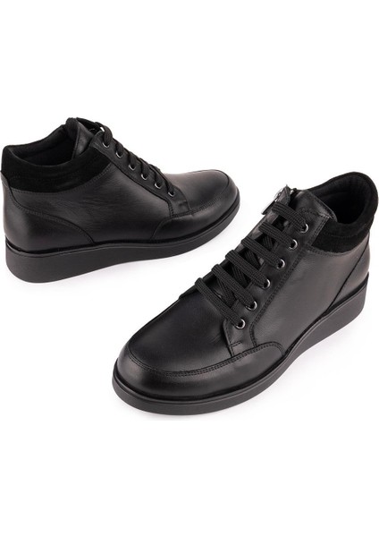 Hakiki Deri Sade Rahat Ortopedik Taban Bot 2200 Siyah fiyatları