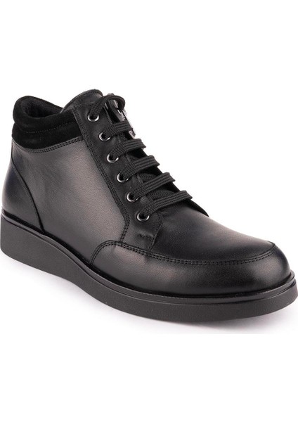 Hakiki Deri Sade Rahat Ortopedik Taban Bot 2200 Siyah modelleri