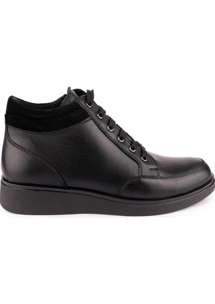 Hakiki Deri Sade Rahat Ortopedik Taban Bot 2200 Siyah fırsatları