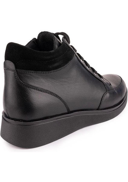 Hakiki Deri Sade Rahat Ortopedik Taban Bot 2200 Siyah indirimleri