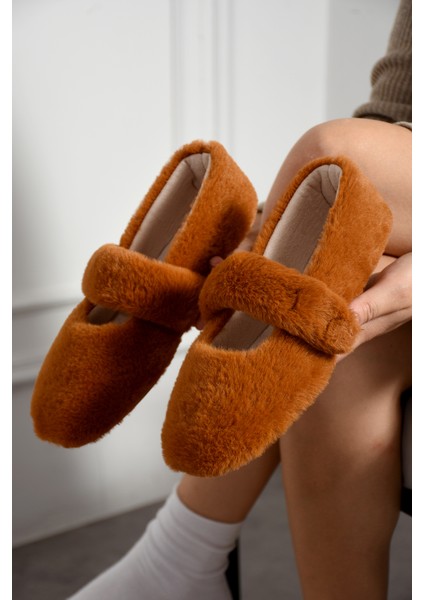 Ultra Yumuşak Peluş Kadın Ev Babeti Ses Yapmaz Hafif Taban Panduf