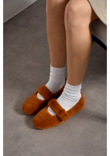 Ultra Yumuşak Peluş Kadın Ev Babeti Ses Yapmaz Hafif Taban Panduf