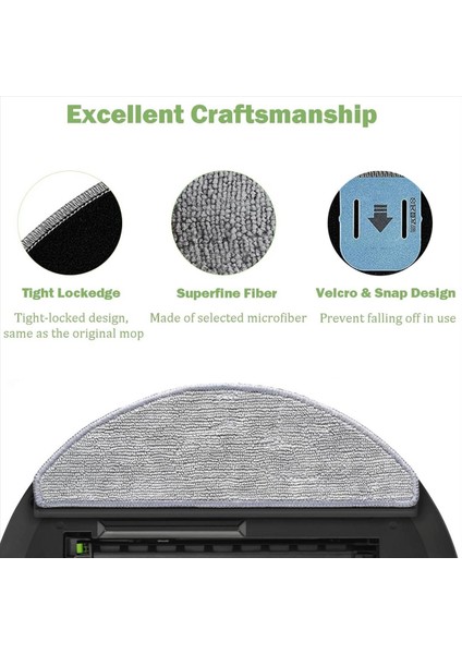 İrobot Roomba Combo I5, I5+, J5, J5+ elektrikli süpürge, yıkanabilir ve yeniden kullanılabilir temizlik için uyumlu yedek paspas pedleri 5 adet (Yurt Dışından)