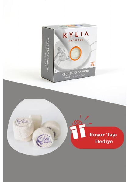 Keçi Sütü Sabunu 125 gr (Ruşur Taşı Hediyeli)