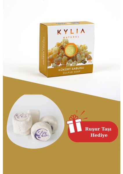 Kükürt Sabunu 125 gr. (Ruşur Taşı Hediyeli)