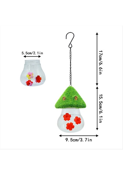 Kuş Su Besleyicisi Dış Mekan Asma Boya Küçük Çiçek Kuş Sulama Şişesi Ant-Prot (Yurt Dışından)