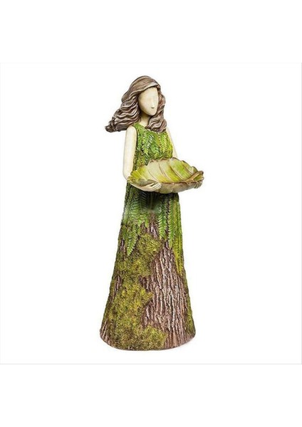 Peri masalı kız kuş besleyici bahçe heykel süsü reçine el sanatları açık bahçe heykeli (Yurt Dışından)