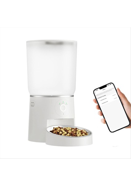 Uygulama Kontrolü Otomatik Pet Besleyici, 4.2L 2.4G WiFi Etkin Pet Besleyici, Kediler ve Köpek İçin Çift Kase Otomatik Evcil Hayvan Yiyesi Dispanser A A (Yurt Dışından)