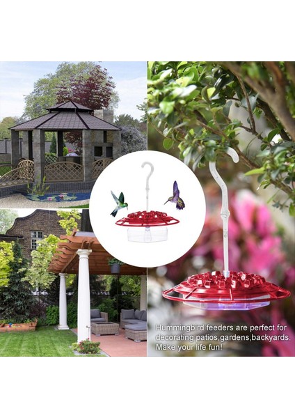 Dışarıda asılı asma karınca ve arı kanıtı bahçe kuş besleyici için kanca ile asma altıgen kuş besleyici (Yurt Dışından)