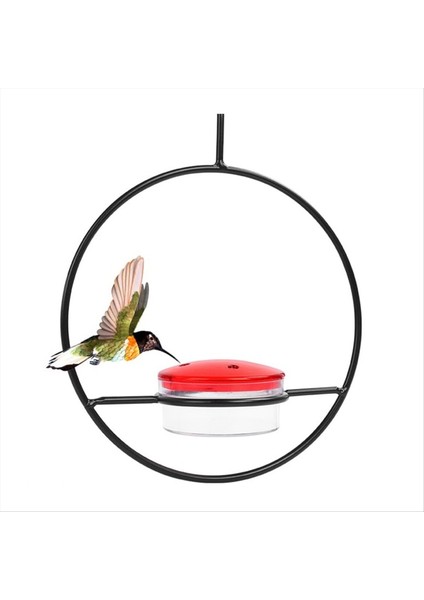 Dairesel Asma Kuş Besleyici, Metal Çerçeveli Kırmızı Plastik Kase ile İstiflenebilir Asma Humming Kuş Besleyici 1 PCS (Yurt Dışından)