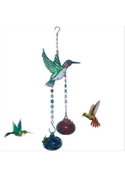 Vitray Besleyici Rüzgar Zil Kuş Su Besleyici Kuşları Beslemek İçin (Yurt Dışından)