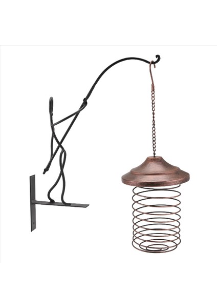 Demir Kuş Besleyici Dış Mekan Asma Besleme Taşınabilir Yabani Kuşlar Yağ Top Tutucu Yem Parkı Bahçe Pet Kuş Tedarik B (Yurt Dışından)