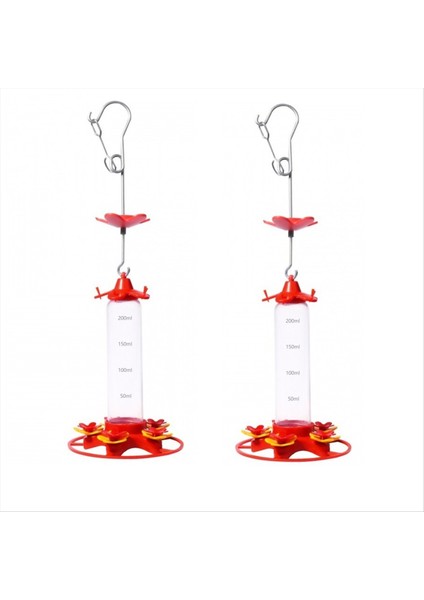 2pcs Kuş Besleyicisi 200ml Dış Mekan için Plastik Besleyiciler, 5 Besleme Bağlantı Noktası ile Yerleşik Karınca Koruma-Düzüler Levrek ile (Yurt Dışından)