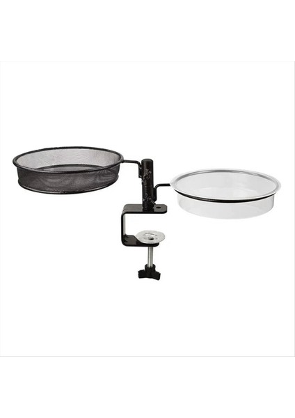 Kuş Besleyici-Açık bahçe, çim, balkon ve veranda için balkon braketi ile 2&#39;si 1 arada kuş banyosu ve besleyici (Yurt Dışından)