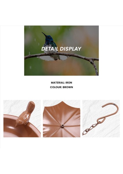 Asma Kuş Banyosu Asma Kuş Besleyici Metal Kuş Banyoları Our Soors Haksız Kuş Banyo Tepsisi veya Kuş Suyu (Yurt Dışından)