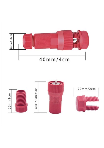 10 adet tel konektör peyzaj aydınlatma konektörleri, açık ışıklar için 12-16 gösterge kablo konnektörü için su geçirmez kırmızı (Yurt Dışından)