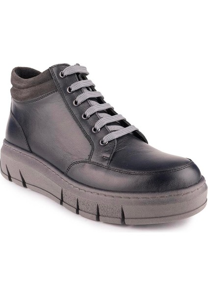 Hakiki Deri Sade Rahat Ortopedik Taban Bot Gri 2200 Gri modelleri