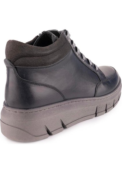 Hakiki Deri Sade Rahat Ortopedik Taban Bot Gri 2200 Gri indirimleri