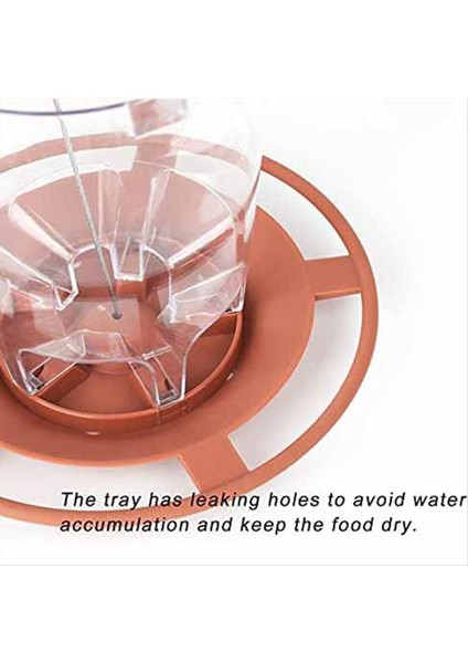 Yabani Kuş Besleyici, Squirrel geçirmez kuş besleyici dışında, Yuvarlak Şekleli Çatı Kahverengi ile Asılı Yabani Kuş Besleyicisi (Yurt Dışından)