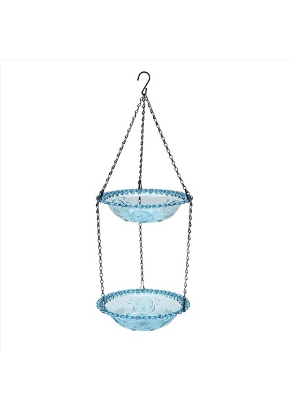 2 katmanlı çiçek tasarımı ile arı besleyici, Kelebek Banyosu Kuş Yemek Tepsisi beslemek için Asılı Arı Sulama İstasyonu (Yurt Dışından)