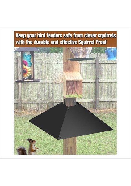 Post için metal sincap bölmesi, kuş besleyici direkler için sincap geçirmez bölmeler, ahşap kutup için açık sincap koruyucusu (Yurt Dışından)