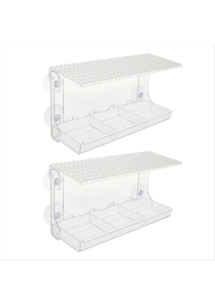 Pencere Kuş Besleyici Temiz Kuş Besleyicileri Pencere 4 Emme Bardağı ve Söndürülebilir Tepsiyle Monte Teslimat Kuş Evi (Yurt Dışından)