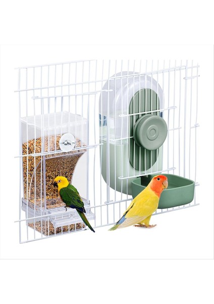 Dağınık Kuş Besleyici ve Su Dağıtıcı Seti - Otomatik Besleme ve Hidrasyon, Papağanlar İçin Parkeet Kafes Aksesuarları (Yurt Dışından)