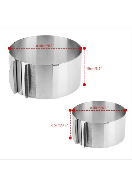 Kek Halkası Ayarlanabilir Paslanmaz Çelik Pişirme Halkası Sağlam Kek Kek Kek Yüzük, Köpek Pişirme Tatlı Kek Yapımı (Yurt Dışından)
