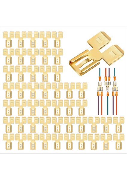 30pcs Çift Arka Kürek Konnektörü Hızlı Bağlantı Kesildi Elektrik İki Yönlü Tel Terminal Adaptör Yalıtım Olmayan Erkek Single (Yurt Dışından)