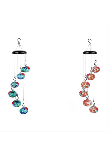 Büyüleyici rüzgar çanları dış mekan için kuş besleyicileri, dış bahçe dekoru turuncu+mavi için kuş besleyici topu (Yurt Dışından)