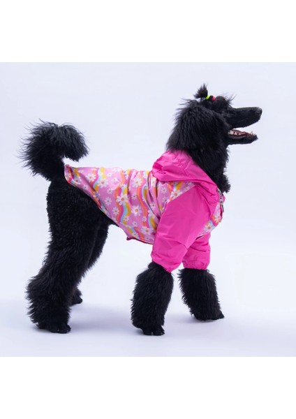 Florence Daisy Polarlı Su Geçirmez Orta-Büyük Irk Köpek Yağmurluğu