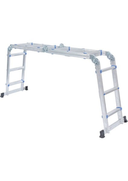 Elmas Serisi - 2.70 Metre 2x4 Çok Amaçlı Akrobat Merdiven Alüminyum Endüstriyel Katlanır Profesyonel