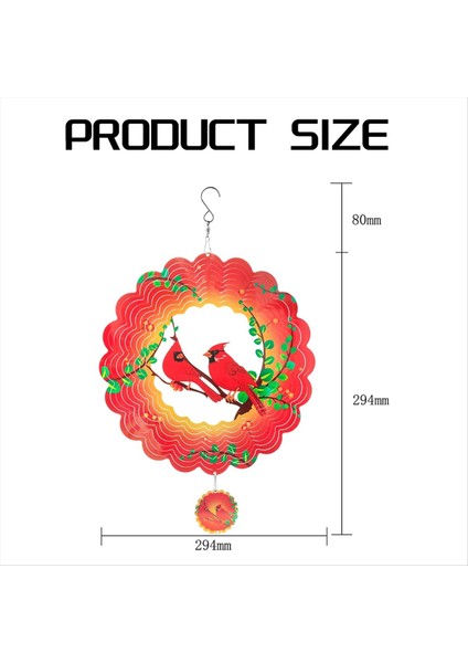 Linnet Rüzgar Spinner Metal 3D Dönen Windchimes Lüks Sanat Bahçesi Döküm Dış Mekan Dekorasyonu (Yurt Dışından)