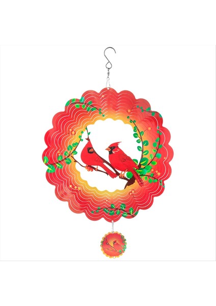 Linnet Rüzgar Spinner Metal 3D Dönen Windchimes Lüks Sanat Bahçesi Döküm Dış Mekan Dekorasyonu (Yurt Dışından)