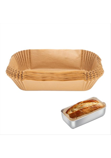 100 adet ekmek için somun tava astarları 9x5 inç, ekmek tavası için yapışmaz önceden oluşturulmuş parşömen kağıdı, tost, kek için (Yurt Dışından)