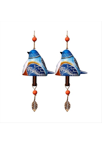 2pcs kuş şarkısı Bell kuş şarkısı çan rüzgar Chime kuş şarkısı Bell Bahçe Dekor Asma Rustik Rüzgar Zil Parçaları, A (Yurt Dışından)