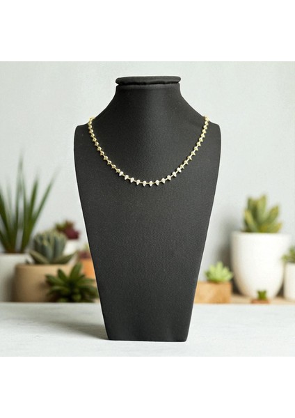 Pırlanta Kesim Mini Markiz Taşlı Zarif Xupingkolye