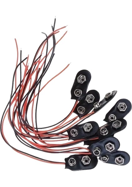 9V Pil Yuvası 9V Pil Tutucu Yuvası (10 Adet)