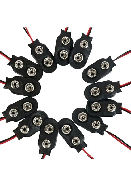 9V Pil Yuvası 9V Pil Tutucu Yuvası (10 Adet) fiyatları