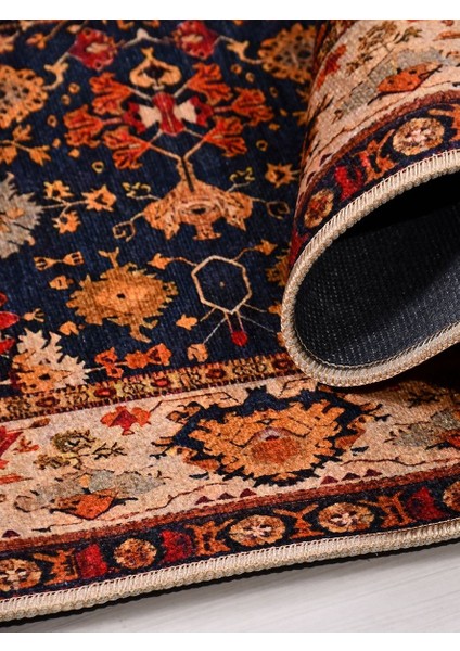 Otantik 1231 Vintage Baskı Halı Silinebilir Yıkanabilir Salon Antre Mutfak Halı Yolluk fırsatları