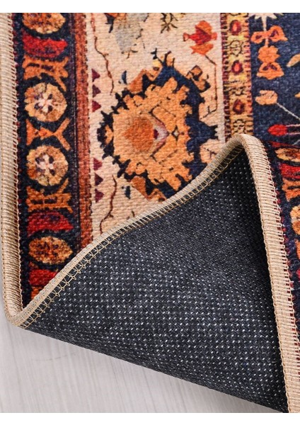 Otantik 1231 Vintage Baskı Halı Silinebilir Yıkanabilir Salon Antre Mutfak Halı Yolluk indirimleri