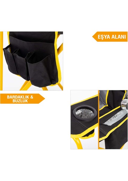 Big Boy Katlanabilir Xl Kamp Sandalyesi Gri