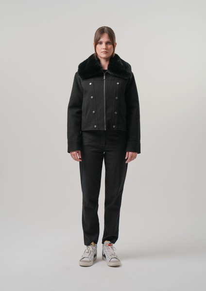 CELINA KADIN MONT Çıkabilir Kürklü Kadın Kaşe Ceket fırsatları