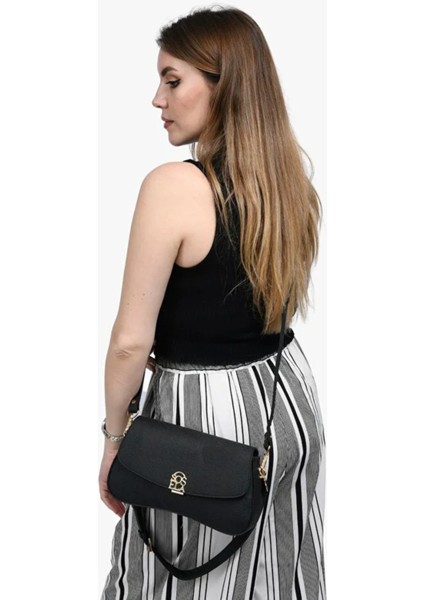 Bayan Çarpraz Askılı Çanta 67-7118 Siyah
