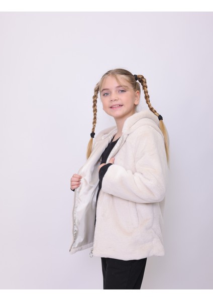 MELISA ÇOCUK MONT Kapüşonlu Rabbit Peluş Çocuk Mont modelleri