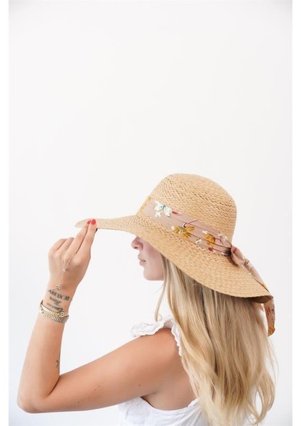 Kadın Lna Natural Çiçek Detaylı Hasır Şapka fırsatları