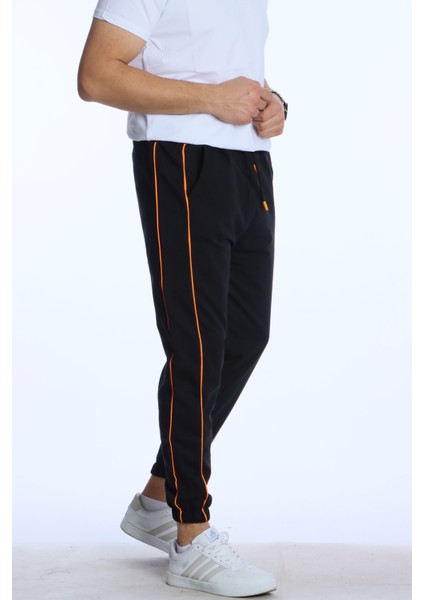 Biyeli Kelepçe Paça Eşofman Turuncu